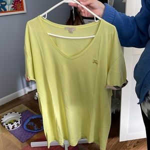 Chartreuse v neck tshirt